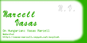 marcell vasas business card